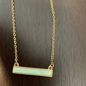 Turquoise bar necklace